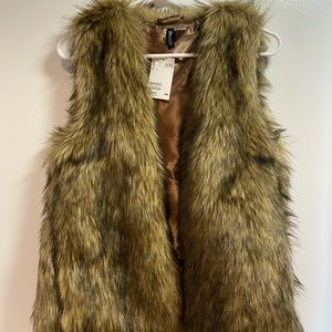 Faux fur vest